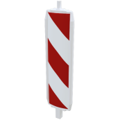 Plastic traffic panel type 60 | film RA2/C, hatched | on both sides indicating right | red / white